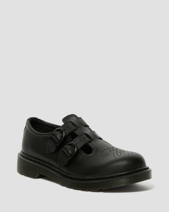 Dr Martens Youth 8065 Leather Mary Jane Detske Čierne | 2436-FPYUJ